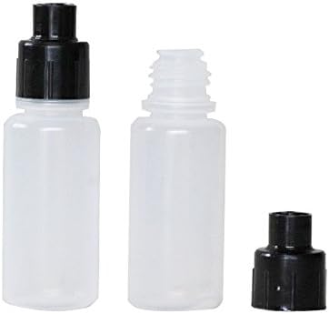 10ml Squeezable Bottle Dispensing Bottle with Black Luer Lock Transfer Cap 50 Units