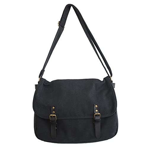 Canvas Messenger Bag Flap Hobo Crossbody Bag Women Mens Tote Bag Retro Canvas Crossbody Bag Shoulder Bag For School Work Travel #TOP9