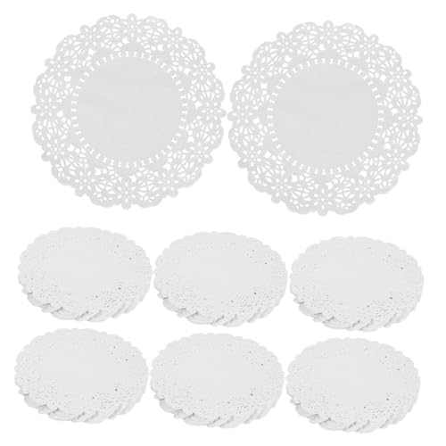 FUNOMOCYA 280sheets Oil-Absorb Baking Paper Doilies Round Food Doilies Paper Lace for Plates Baking Mats...