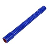 A ABSOPRO 1 Pcs 30mm 1.18" Id 400mm 15.75" Longitud 0° Blue Red Manguera De Silicona Roscada Para Refrigerante De Coche Universal