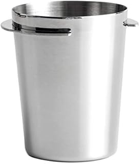 jiashemeng Coffee Portafilter Dosing Cup, 58mm Coffee Dosing Cup, Stainless Steel Coffee Dosing Cup Powder Feeder Part for 58mm Espresso Machine Silver