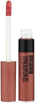 Maybelline New York Sensational Liquid Matte Lipstick, Non-sticky, Non-drying Lipstick, Hassle Free & Precise Application, Long Lasting Liquid Matte Lipstick - NU02 Strip It Off|7ml