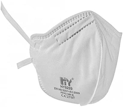 Handanhy HY8220 (x20) NR D Premium Disposable Respirator - Non-Valved FFP2 Face Mask - CE Marked Certified & Tested by BSI, Individually Wrapped (Pack of 20)