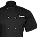 ChefsCloset Personalized Black Embroidered Short Sleeve Chef Coat Customized Chef Jacket X-Large