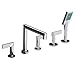 Newport Brass 3-2497/ORB Keaton Roman Tub Filler Faucet with Metal Lever Handles and Handshower, Hand Relieved Oil Rubbed Bronze