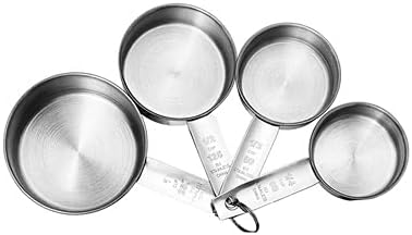 Measuring Cups Stackable Kitchen Measuring Spoon Set Stainless Steel Tablespoons Home Measuring Cups and Spoons Set(Color:8pcs Measuring Cup) (4pcs Measuring Cup)