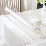 WLF-didian Bürostuhlkissen, rutschfeste, verschleißfeste PVC-Matte, transparente Matte, Bodenschutz, Wohnzimmer, Schlafzimmer, 13 Größen,1.5mm,70 * 130CM