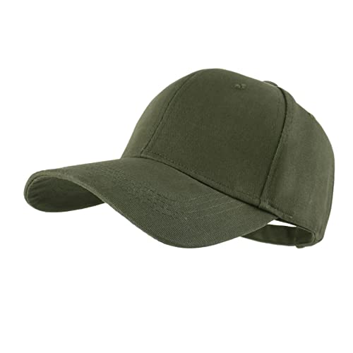 Langzhen Baseball Dad Cap 100% Cotton Fits Men Women Classic Adjustable Plain Hat(Structured-Army Green) #TOP7