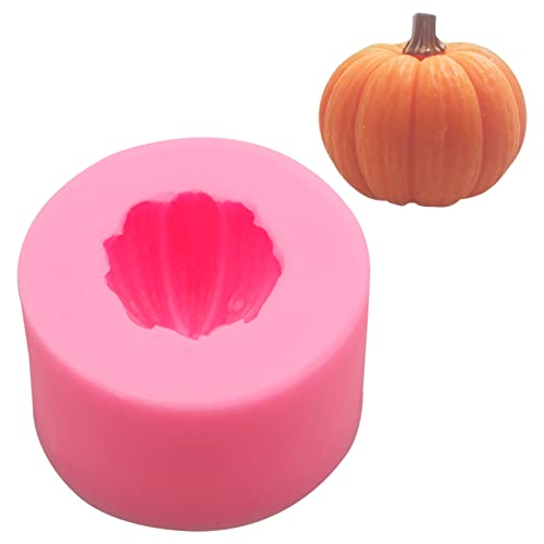 3D Pumpkin Candle Fondant Molds 3 Pcs, Chocolate Silicone Mold For Fall Halloween Thanksgiving Baking Cake Decoration, Cupcake Topper, Candy, Cake Pop, Popsicle, Polymer Clay Crafts #TOP5
