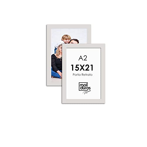 KIT 2 Porta Retrato 15x21 Madeira Com Vidro Molduras Marilia