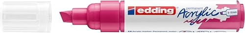 Miniatura 2 de edding 5000 marcadores acrílicos anchos - rosa - 1 marcador de pintura acrílica impermeable - punta de cincel de 5 a 0.394in - bolígrafos de pintura