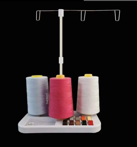 Porta Fio Suporte Linha 3 Cones Máquina Costura - Rosa