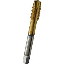 GUHRING 9039070111130 Spiral Point Tap, Plug, Powered Metal Cobalt, TiN Coating, 3 Flute, 7/16"-14 Size