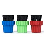 H2O Brushes for Steam Mop & Cleaner - Replacement Brushes for H2O X5 & H2O HD (3 Pack) (Nylon, Multicoloured)