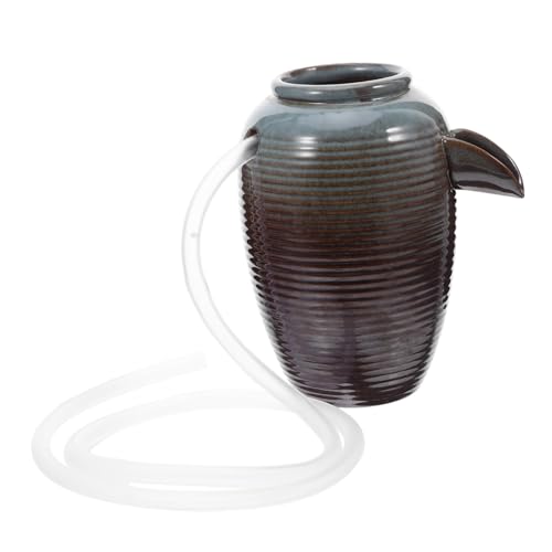 NOLITOY Cerámica Fuente Exterior Jarra Cerámica Resistente Circulante Silenciosa para y Jardines Decoración Paisajística para Patio y Estanque