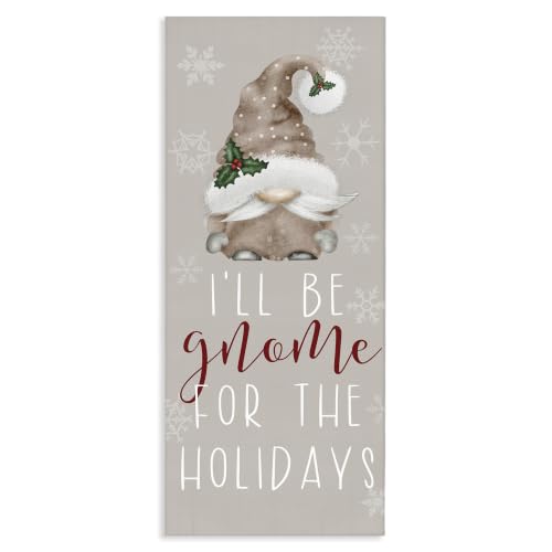Gnome for the Holidays Humor, 10 x 24 Inch Canvas Wall Art
