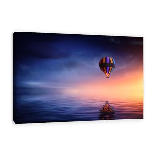Tableau sur Toile montgolfières EYEZER impression colorée poster grand format 80x125cm sans cadre