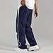 Men's Baggy Sweatpants Casual Elastic Waist Wide Leg Track Pants Fall Winter Fashion Y2k Hip Hop Streetwear Joggers Navy