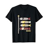 鯉のぼり 日本の鯉 鯉 空飛ぶ魚 ウィンドソックス Tシャツ