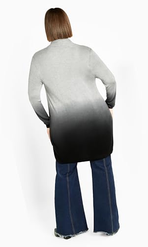 Image of Avenue Women's Plus Size Mina Dip Dye Cardigan