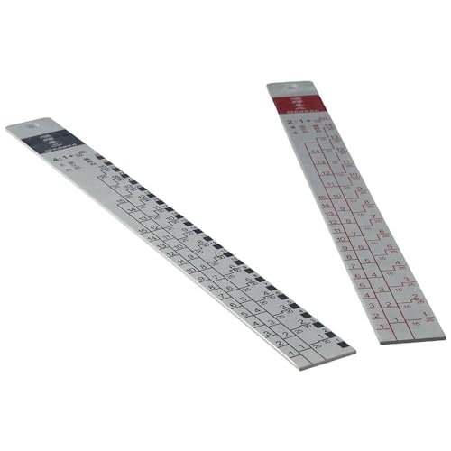 napkery Paint Mixing Ratio Ruler 2:1 & 4:1 Easy Mixing Aluminium Alloy Car Coating Color for Vehicle Painting, Large
