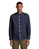 Col chemise G-STAR Homme Chemise Clean Slim, Bleu (rinsed D27681-D306-082), XXL