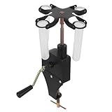 POPETPOP Handkurbel Zentrifuge Manuell Tischbefestigung Kompakte Laborzentrifuge aus Metall Schwarz für Chemie und Mechanik Experimente in Schule und Labor