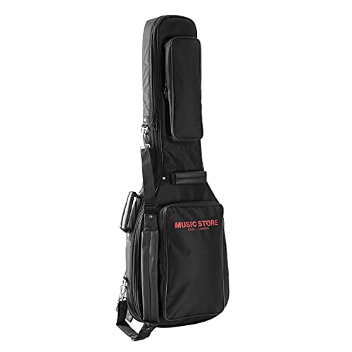 MUSIC STORE Housse Super Deluxe guitare électrique noir/Logo rouge – Sac pour Guitares Électriques - Les Beatles, Paul McCartney, John Lennon, RIngo Starr, George Harrison MUSIC STORE Housse Super Deluxe guitare électrique noir/Logo rouge - Sac pour Guitares Électriques
