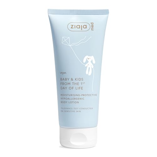 BABY & KIDS Loción Corporal Hidratante y Protectora Hipoalergénica | Desde el Nacimiento | Sin Perfume | 98% Ingredientes de Origen Natural | Con Manteca de Karité de ZIAJA MED
