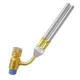 Zero ZR-1D1 Double Flame Map Gas Torch Kit, 360° Swivel Turbo Torch Head with Adjustable Flame, for Propane MAPP Gas, Professional Welding Brazing Plumbing HVAC Repair