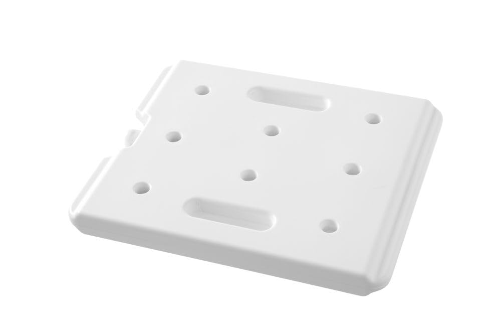 HENDI Plaque eutectique froide professionnelle, GN 1/2, pour caisses isothermes, élément réfrigérant, accumulateur de froid, bloc thermique, pack bloc de glace, 325x265x(H) 30mm, HDPE, blanc