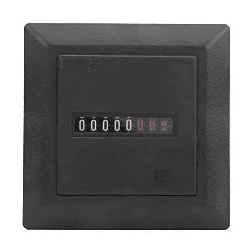 HM-1 Contador de Horas con Pantalla Digital Generador de Alta precisión Herramientas de Temporizador Industrial Negro Contador de Horas mecánico AC 220-240V 50Hz para maquinaria de ingeniería