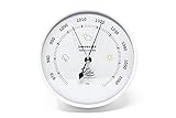 Vielseitig - Durch die Höhenmeterangabe kann das Barometer als Höhenmesser verwendet werden. Praktisch an Bord von Schiffen, Booten, für Meteorologie und als Wetterprognose mit vormarkierten Bereichen