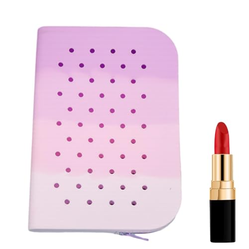 Portapenne - Graziosa custodia con fori impermeabili con grande capacità astuccio portatile per casa scuola aula Large Rainbow vedi descrizione Vedi silicone viola