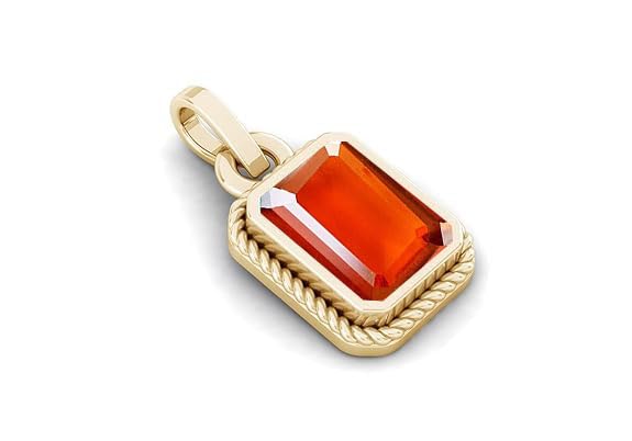 apsloose 11.25 Ratti Brass Brown Gomed Rhodium Gold Plated Gemstone Hessonite Garnet Pendant for Men and Women-picture-52