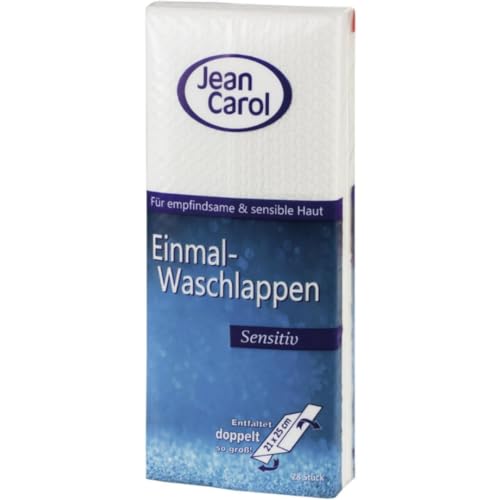 Jean Carol Einmal-Waschlappen sensitiv 28 STÜCK
