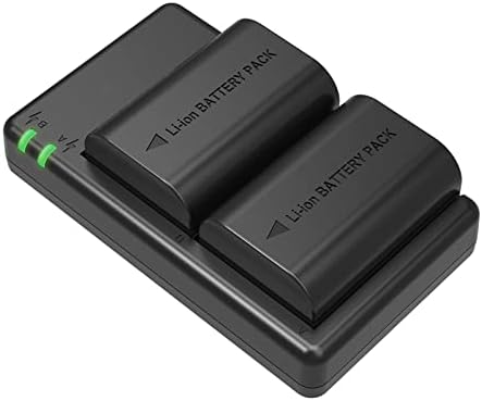 LP-E6 Battery 2 Pack 2040mAh Camera Rechargeable Battery Charger, Dual Slot Compatible for Canon LP-E6N Camera Batteries EOS 90D 80D 70D 5D Mark II III IV 5DS 5DS R 6D 60D 6D Mark II 7D 7D II