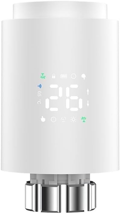 Smart Radiator Actuator TRV Programmable Thermostatic Radiator Valve App Remote Temperature Controller Support(1pc 1413e-w)