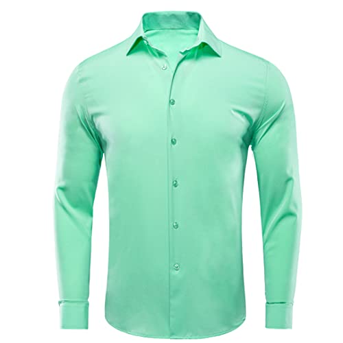 Chemise en soie manches longues homme anti-transpiring unie CY-1081