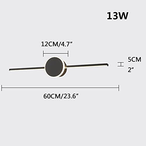 Applique Murale Lanterne AMAZWI Nero 60CM : Plafonnier Minimaliste Chic - 2