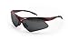 SAS Safety Diamondbacks Safety Glasses - Red Frame - Gray Lens - Polybag