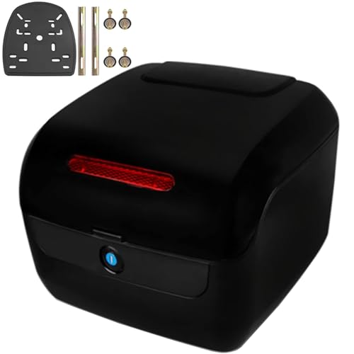 Hgjgwqh 30L Motorcycle Top Case Waterproof Lockable Trunk