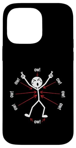 Ow Ow Ow Ow Stickman Figure Humorous Chronic Pain Awareness �X�}�z�P�[�X iPhone 14 Pro Max �p