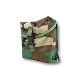 M McGuire Gear Mil-Spec US Saw Pouch, MOLLE Compatible Pouch - Made in USA (Woodland Camo, 200 Round)
