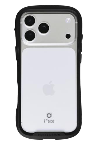 iFace Reflection iPhone 17 Pro Max ケース クリア 強化ガラス ブラック