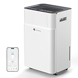 DR.PREPARE 3000-3800 Sq.Ft Dehumidifier for Home with Drain Hose, Smart APP Control, 65 Pints/Day Dehumidifier for Basement, Bedroom, Bathroom, Garage, Large Room, Dry Clothes, 3 Modes, 24H Timer