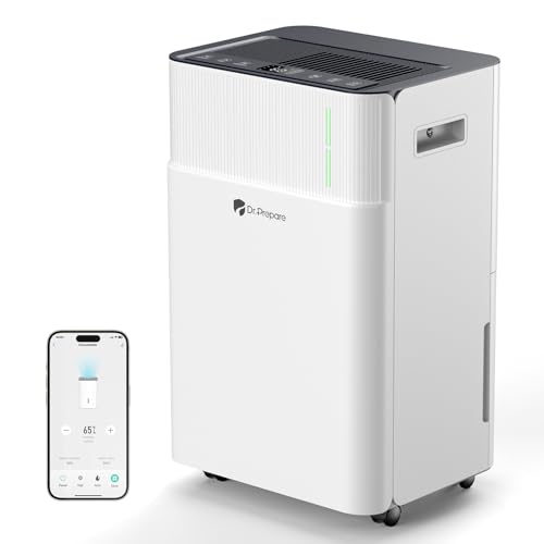 DR.PREPARE 3600-3800 Sq.Ft Dehumidifier for Home Smart APP Control with
