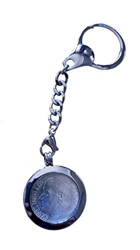 Llavero conmemorativo Juan Pablo II 500 liras de plata hombre