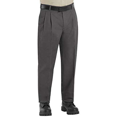 Red Kap mens Pleated Twill Slacks pants, Charcoal, 29W x 30L US by Red Kap - Used condition - US$32.84