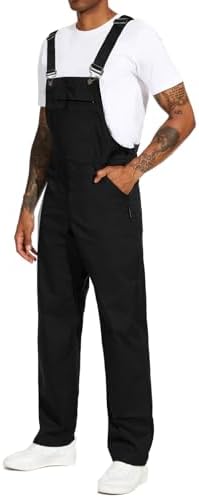 WORK IDEA Men's Bib Overalls,Men's Overalls Workwear Lightweight with Adjustable Straps and Pockets